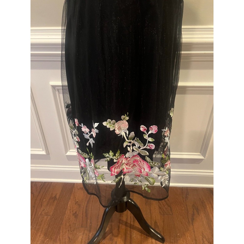 ABS Collection Little Black Dress Embroidered Sz 14 NWT - Picture 3 of 9
